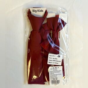 NWT Elba Elba Boys Wine Color Necktie and Bow tie set